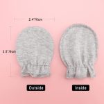 BQUBO Newborn Infant Toddler Mittens No Scratch Cotton Elastic Wrist Gloves Hypoallergenic for 0-6 Months Baby Boys Girls - Image 3